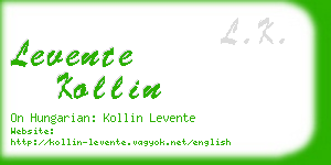 levente kollin business card